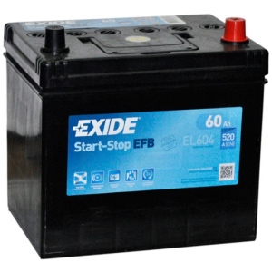 Автомобільний акумулятор Exide EFB 6СТ-60 (EL604) 60 Ач (-/+) Asia 520 А (EL604) в Миколаєві