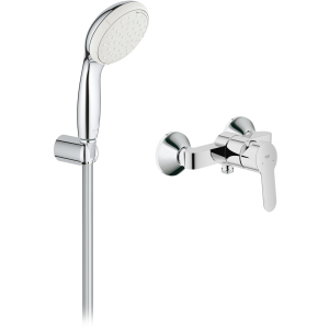 Змішувач для душу GROHE BauEdge 23333000 із душовим гарнітуром New Tempesta 100 26164001 краща модель в Миколаєві