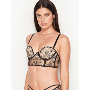 Бюстье Victoria's Secret 721458707 32C Бежевий/Чорний (1159751853) краща модель в Миколаєві