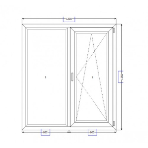хорошая модель Окно металлопластиковое Lider 1350х1200 мм с одной активной створкой