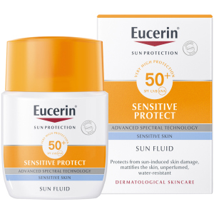 Солнцезащитный флюид для лица Eucerin для чувствительной кожи SPF 50 50 мл (4005800147005) лучшая модель в Николаеве