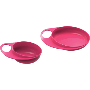 Набір дитячих тарілок Nuvita Easy Eating дрібна 230 мл 2 шт (NV8461Pink)