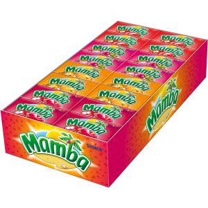 Упаковка жувальних цукерок Mamba Асорті 48 шт х 26.5 г (4014400110944_4014400110869) краща модель в Миколаєві