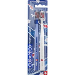 Набір зубних ультрам'яких щіток Curaprox UltraSoft Japan Edition (blue, white) d 0.1 mm 2 шт (CS 5460/2 Japan-bw) рейтинг