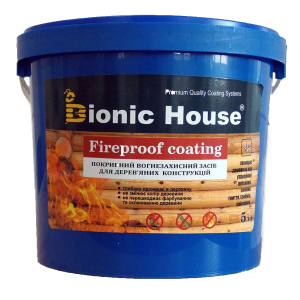 Вогнезахисна фарба для дерева Bionic House "Fireproof coating" 5кг краща модель в Миколаєві