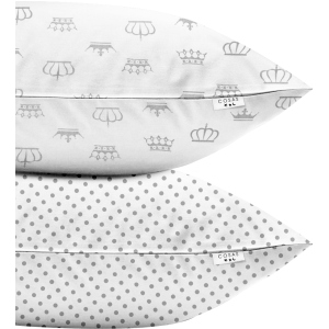 Набор наволочек Cosas Set Pillow Crown Dots Grey 50х70 2 шт (4822052023570) ТОП в Николаеве