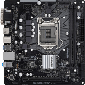 Материнська плата ASRock H470M-HDV (s1200, Intel H470, PCI-Ex16) в Миколаєві