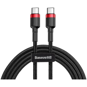 Кабель Baseus Cafule USB Type-C 3A 60W 1.0 м Black/Red (CATKLF-G91) в Николаеве