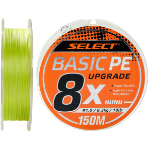 Шнур Select Basic PE 8x 150 м #0.6/0.1 мм 12 lb / 5.5 кг Салатовий (18703137)