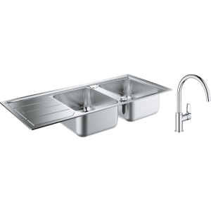 Кухонная мойка GROHE Sink K500 31588SD0 cо смесителем BauLoop 31368001 ТОП в Николаеве