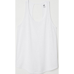 Майка спортивна H&amp;M Sport 0625316-8 XS Біла (2000001477076) краща модель в Миколаєві