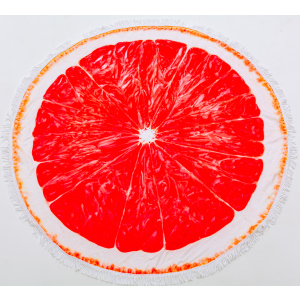 Пляжний рушник MirSon №5056 Summer Time Grapefruit 150x150 см краща модель в Миколаєві