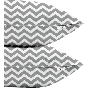 Набір наволочок Cosas Бязь Set Pillow ZigZag 40х60 см 2 шт Grey (4822052024874) ТОП в Миколаєві