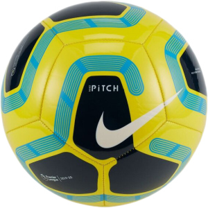 Мяч футбольный Nike Pitch Premier League Size 5 Yellow/Black (SC3569-731) надежный