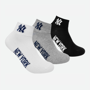 Шкарпетки New York Yankees 3 pk Quarter 15100003-1003 35-38 р 3 пари Чорний/Білий/Сірий (8718984009316) краща модель в Миколаєві