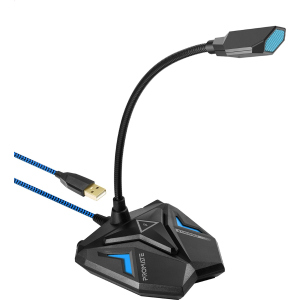 Мікрофон Promate Streamer LED, USB Blue (streamer.blue) в Миколаєві