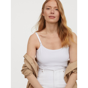 Майка для мам, що годують H&amp;M Mama Conscious 0534164-9 XL Біла (2000001787199) ТОП в Миколаєві