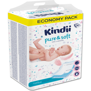 Одноразові пелюшки для дітей Kindii Pure & Soft 60х40 30 шт (5900095032304) ТОП в Миколаєві