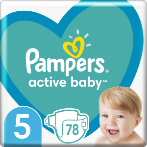 Підгузки Pampers Active Baby Розмір 5 (Junior) 11-16 кг 78 шт (8001090950536) в Миколаєві