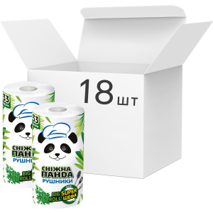 Упаковка бумажных полотенец Снежная Панда Big Roll 2 слоя 18 шт (4823019010985) ТОП в Николаеве