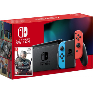 Nintendo Switch Neon Blue-Red (Upgraded version) + Игра The Witcher 3: Wild Hunt Complete Edition (русская версия) ТОП в Николаеве