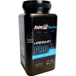 Витаминная добавка AnimAll VetLine Hair Skin PRO для крупных пород собак 2 г х 250 т. (4820150205423) в Николаеве