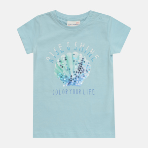 хорошая модель Футболка Coccodrillo Color Your Life WC1143201COL-014 122 см Голубая (5904705511821)