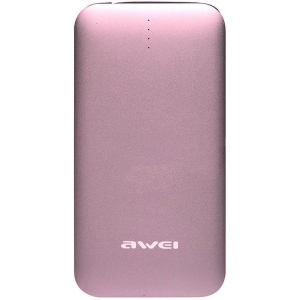 Портативна батарея 8000 mAh AWEI P20K Power Bank Rose Gold краща модель в Миколаєві