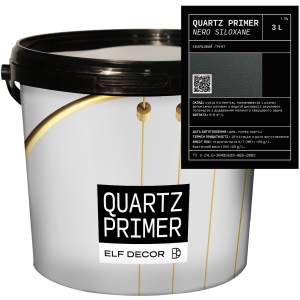 Кварцова ґрунтовка Elf Decor QUARTZ PRIMER Nero 3 л Темно-графітова (mbaQPnero_3) в Миколаєві