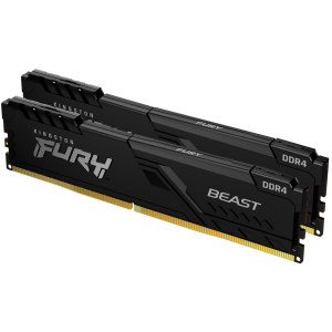 Оперативна пам'ять Kingston Fury DDR4-2666 16384MB PC4-21300 (Kit of 2x8192) Beast Black (KF426C16BBK2/16) в Миколаєві