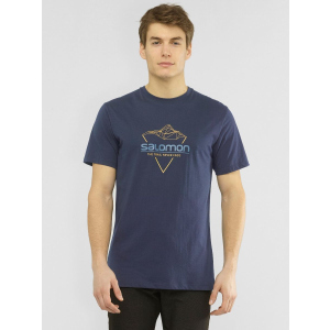 Футболка Salomon Blend Logo Tee M LC1408400 S Синя (0193128348342) ТОП в Миколаєві