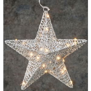 купить Звезда декоративная Luca Lighting диаметр 30 см 30 led Серебристая (8718861683097)