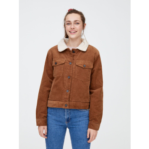 Куртка вельветовая Pull & Bear 9714/376/716 S Коралловая (09714376716021) ТОП в Николаеве