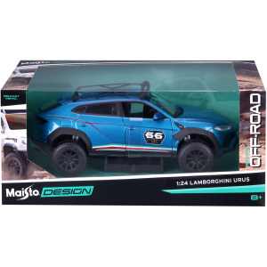 хороша модель Автомодель Maisto (1:24) Lamborghini Urus синій металік - тюнінг (32533 met. blue)