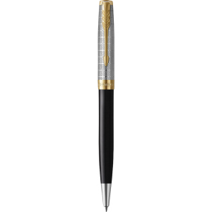 Ручка шариковая Parker Sonnet 17 Metal & Black Lacquer (68 132) ТОП в Николаеве