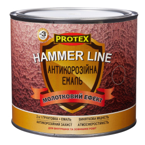 Эмаль молотковая HammerLine PROTEX 2кг (1.95л) графитовая ТОП в Николаеве