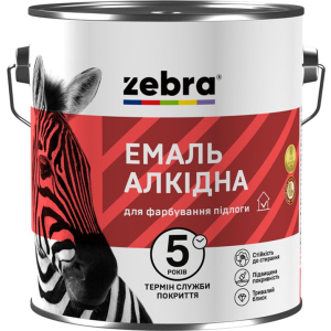 Емаль Zebra для підлоги алкідна ПФ-266 Жовто-коричнева 2.8 кг (4823048000971)