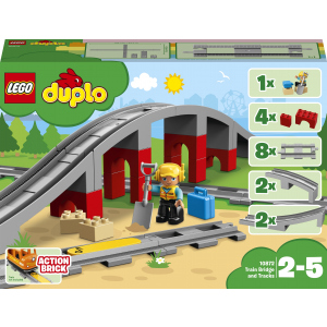 Конструктор LEGO DUPLO Town Залізничний міст 26 деталей (10872) (5702016117240) краща модель в Миколаєві