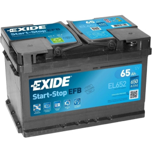 Автомобільний акумулятор Exide Start-Stop EFB 65 А·год Єв (-/+) Euro (650EN) (EL652) ТОП в Миколаєві