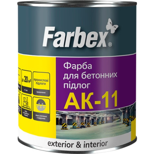 Фарба для бетонної підлоги АК-11 Farbex 2.8 кг Біла (4823083309480) в Миколаєві