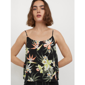 Майка H&M 1605-8605251 36 Чорна в квіти (hm05727987582) краща модель в Миколаєві