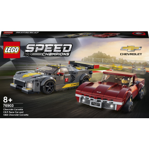 Конструктор LEGO Speed ​​Champions Chevrolet Corvette C8.R Race Car and 1968 Chevrolet Corvette 512 деталей (76903) краща модель в Миколаєві