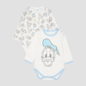 хороша модель Боді Disney MC16185 68-74 см 2 шт Біло-блакитне (8691109823069)