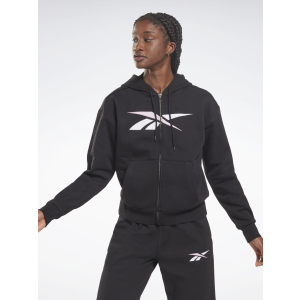 Спортивна кофта Reebok TE Vector FZ Hoodie H62058 Black (4064056738153) краща модель в Миколаєві