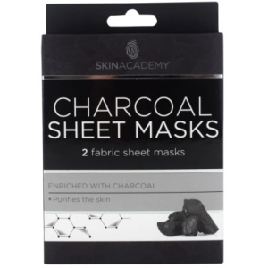 Тканинна маска для обличчя Skin Academy Charcoal 0.45 г х 2 шт (5031413987362) ТОП в Миколаєві