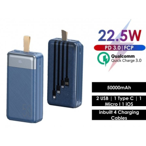 Павербанк Remax Quick Charge 22.5W 50000 mAh | 2xUSB/Type-C| blue