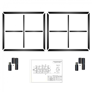 Комплект розпашних воріт КСС (Звари сам) на проріз 3 метри 220