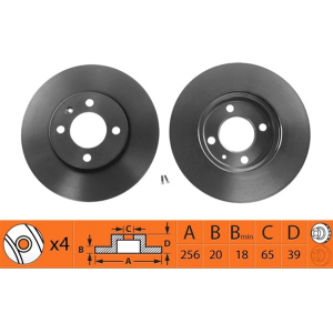 купить Гальмівний диск NIBK RN1280V — (321615301D, 357615301D, 6N0615301D)