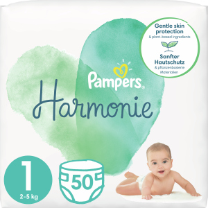 Підгузки Pampers Harmonie Newborn Розмір 1 (2-5 кг) 50 шт (8006540156513) ТОП в Миколаєві