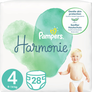 Подгузники Pampers Harmonie Размер 4 (9-14 кг) 28 шт (8006540156636) ТОП в Николаеве